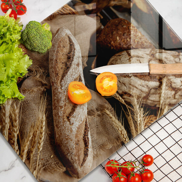 Glass worktop saver Bread