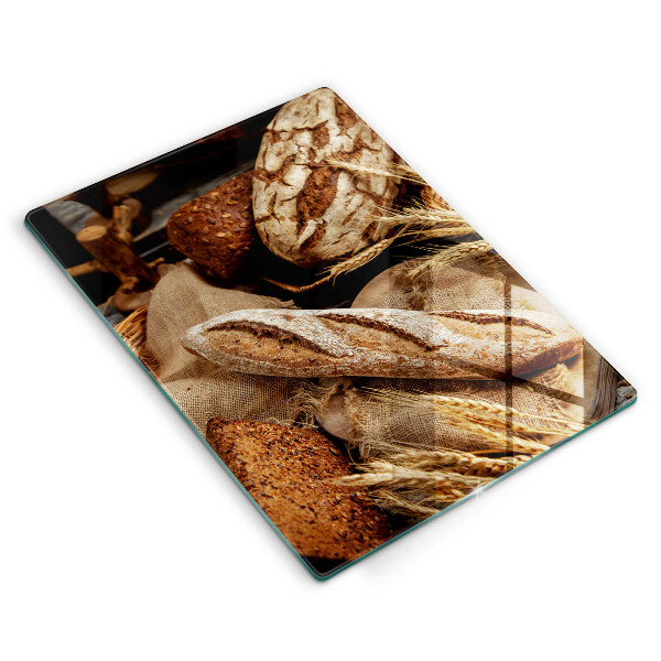 Glass worktop saver Bread