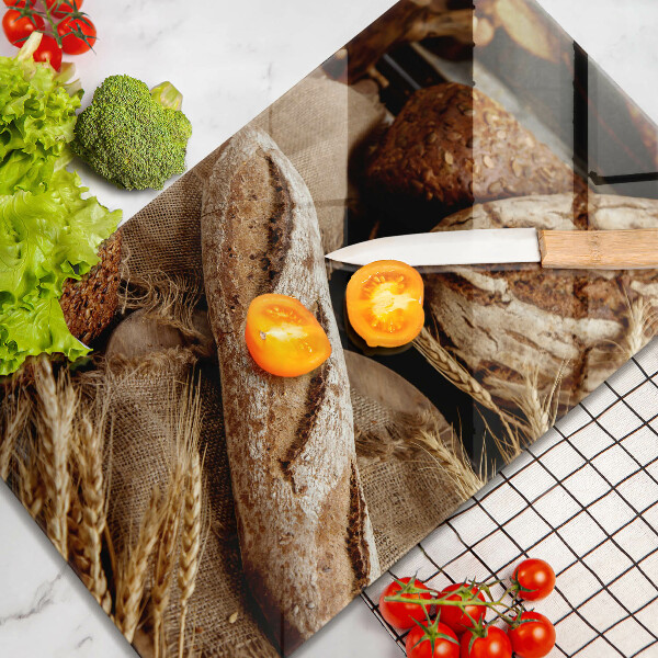 Glass worktop saver Bread
