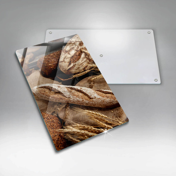 Glass worktop saver Bread