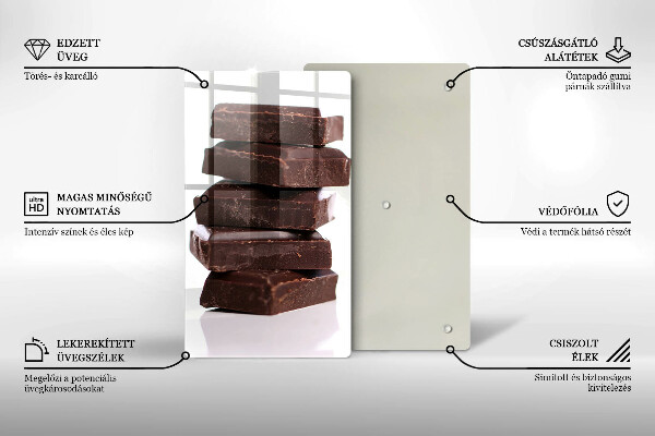 Glass worktop saver Chocolate squares
