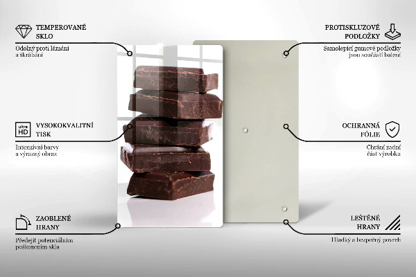 Glass worktop saver Chocolate squares