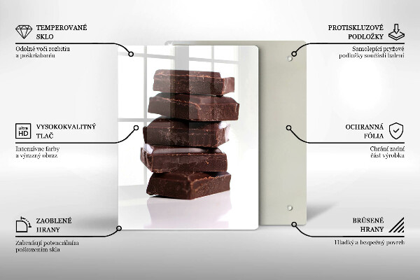 Glass worktop saver Chocolate squares