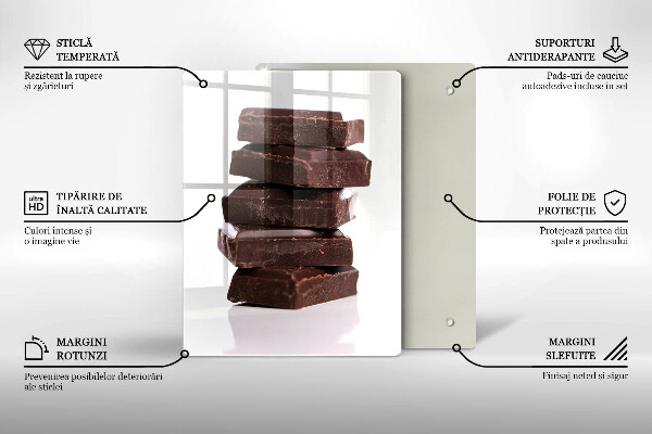 Glass worktop saver Chocolate squares