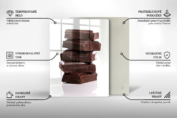 Glass worktop saver Chocolate squares