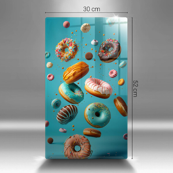Glass worktop saver Colorful donuts