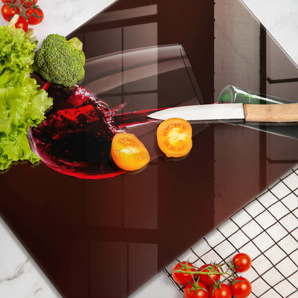 Glass worktop saver A glass of wine