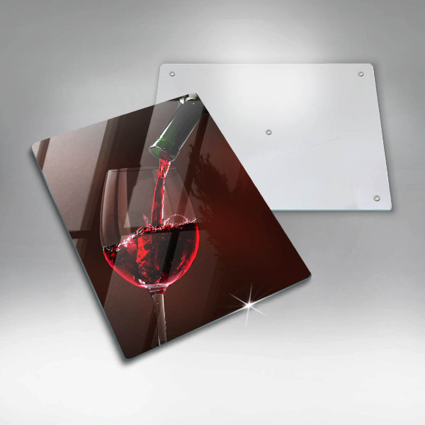 Glass worktop saver A glass of wine