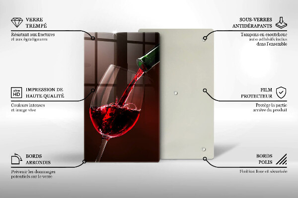 Glass worktop saver A glass of wine