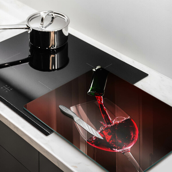 Glass worktop saver A glass of wine