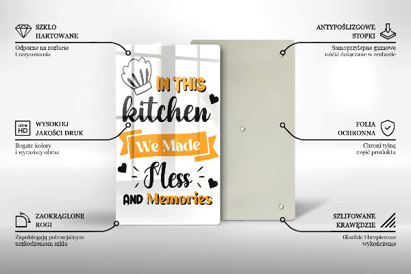 Glass worktop saver In this kitchen we made messes and memories