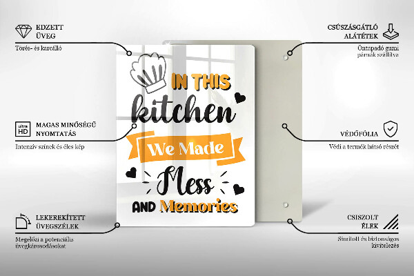 Glass worktop saver In this kitchen we made messes and memories