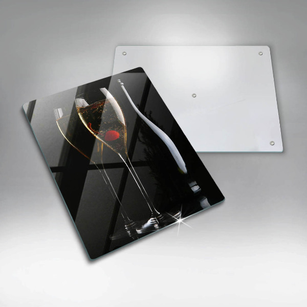 Glass worktop saver Champagne glasses