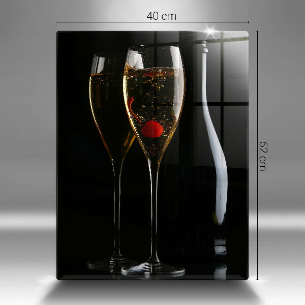 Glass worktop saver Champagne glasses