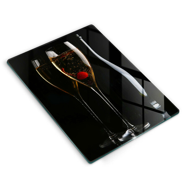 Glass worktop saver Champagne glasses