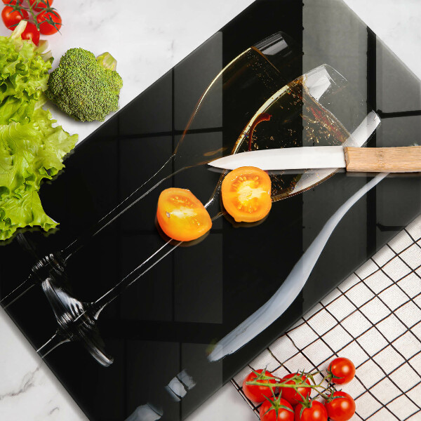 Glass worktop saver Champagne glasses