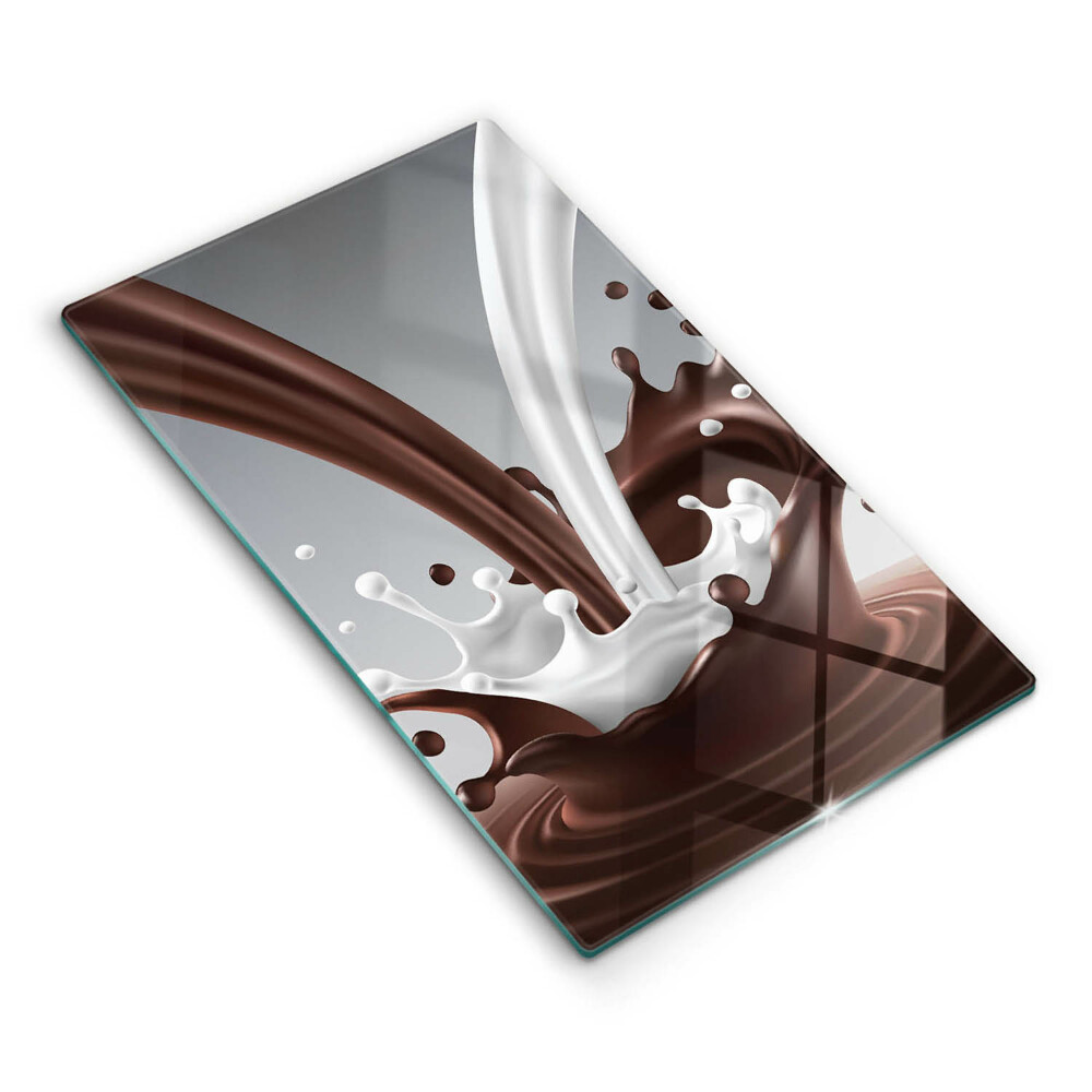 Glass worktop saver Milk and chocolate