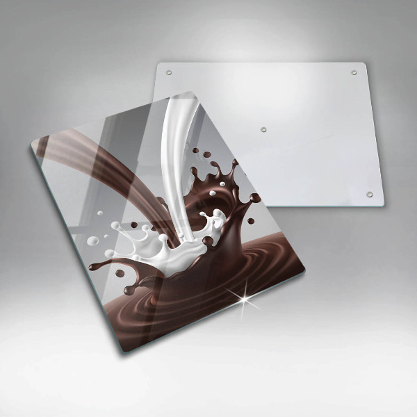 Glass worktop saver Milk and chocolate