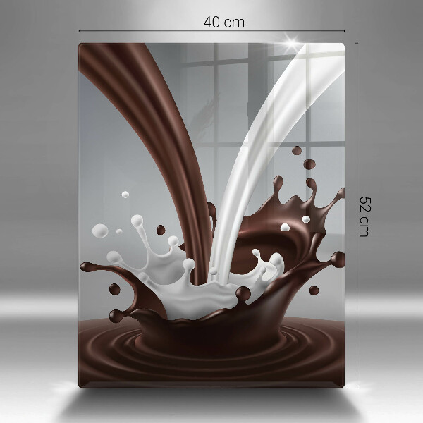 Glass worktop saver Milk and chocolate