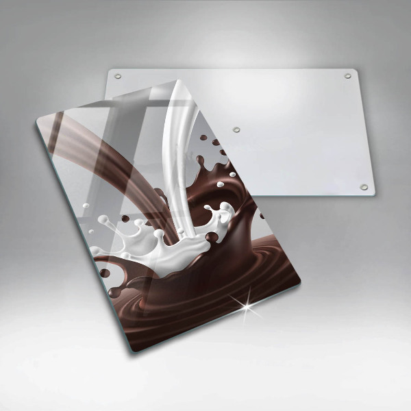 Glass worktop saver Milk and chocolate