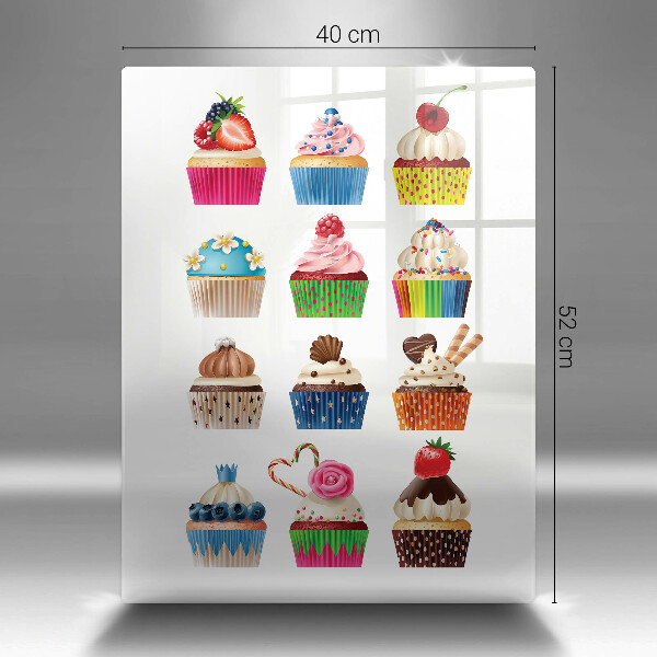 Glass worktop saver Cupcake illustration