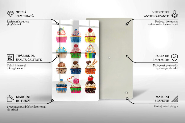 Glass worktop saver Cupcake illustration