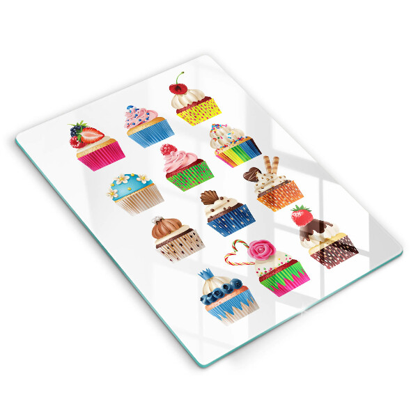 Glass worktop saver Cupcake illustration