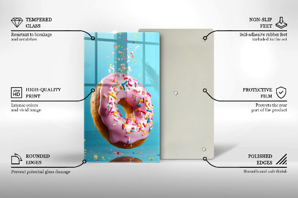 Glass worktop saver Sweet donut