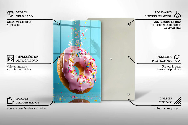 Glass worktop saver Sweet donut