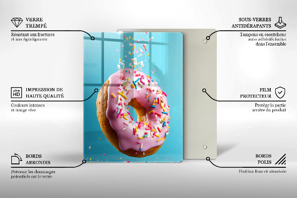 Glass worktop saver Sweet donut