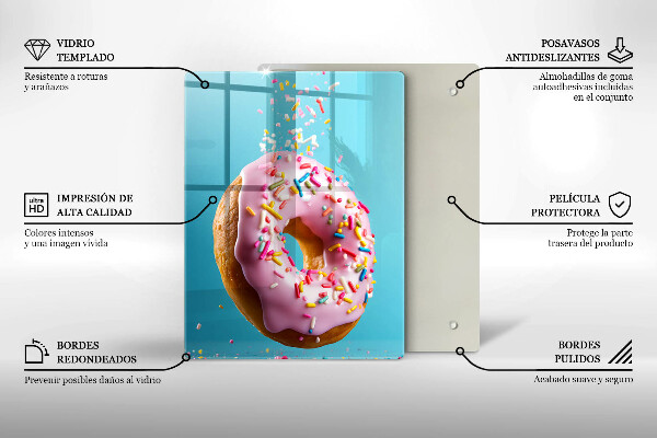 Glass worktop saver Sweet donut