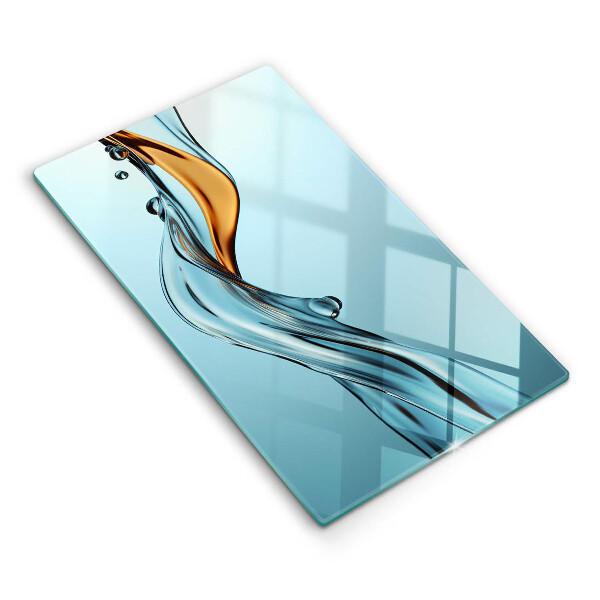 Glass worktop saver Stream of water