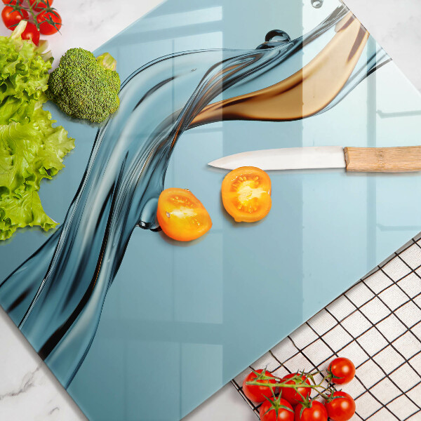 Glass worktop saver Stream of water