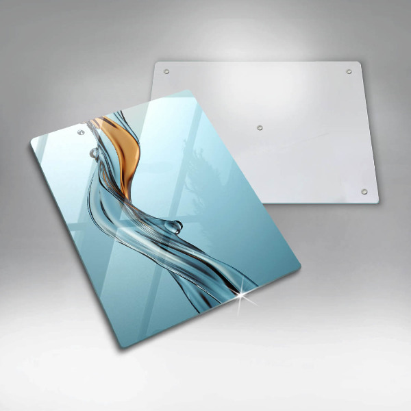 Glass worktop saver Stream of water