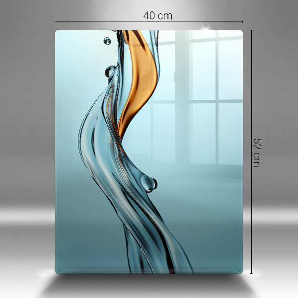 Glass worktop saver Stream of water