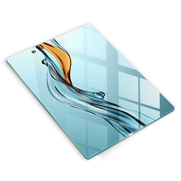 Glass worktop saver Stream of water