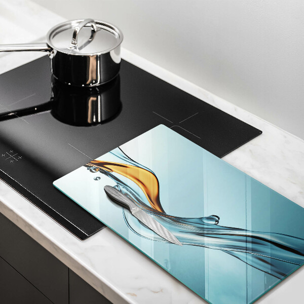 Glass worktop saver Stream of water