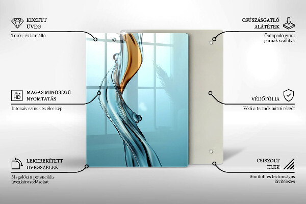 Glass worktop saver Stream of water