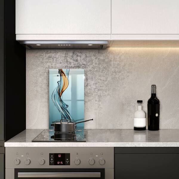 Glass worktop saver Stream of water