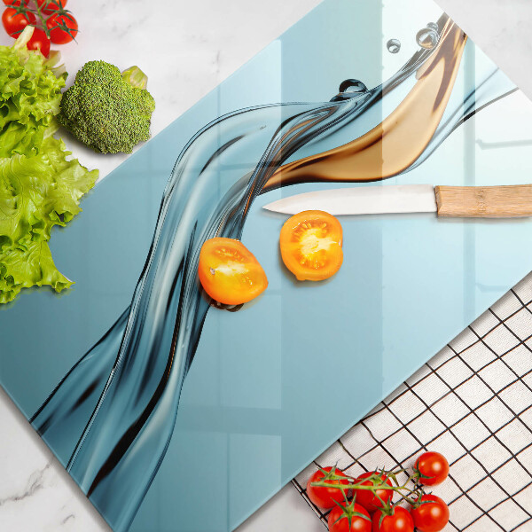 Glass worktop saver Stream of water