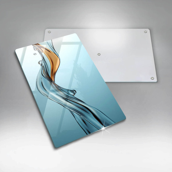 Glass worktop saver Stream of water