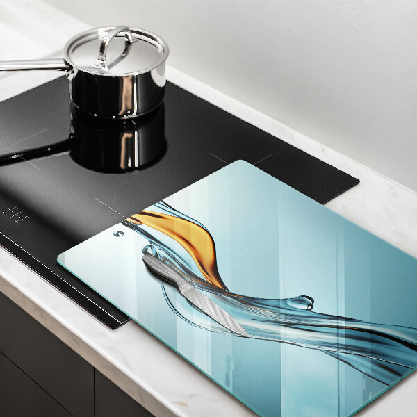 Glass worktop saver Stream of water