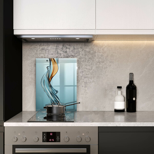 Glass worktop saver Stream of water