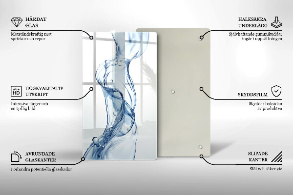 Glass worktop saver Clean water