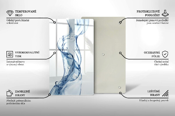 Glass worktop saver Clean water