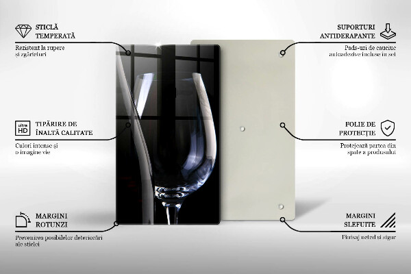 Glass worktop saver A glass and a bottle