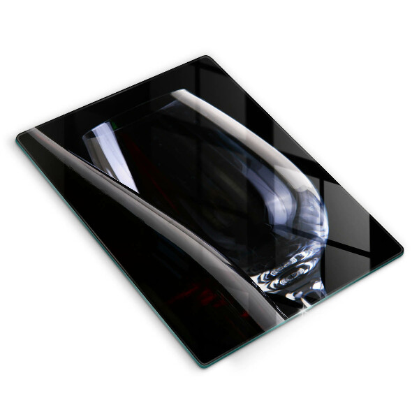 Glass worktop saver A glass and a bottle