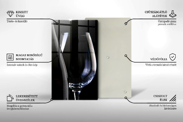 Glass worktop saver A glass and a bottle