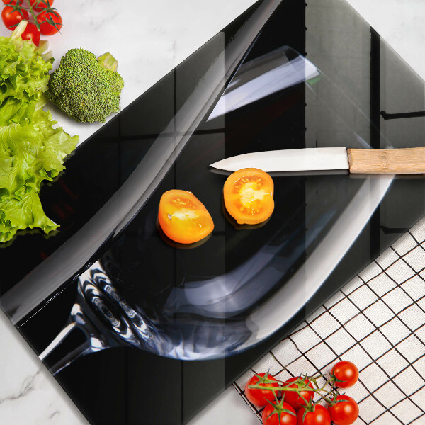 Glass worktop saver A glass and a bottle