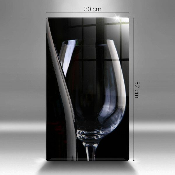 Glass worktop saver A glass and a bottle